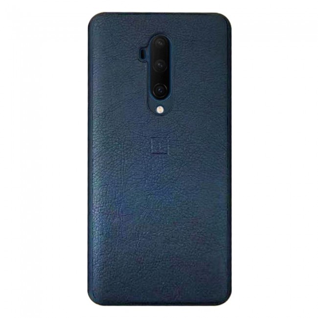 OnePlus 7T Pro Case Cover Protective Leather Case - Black , Dark Blue