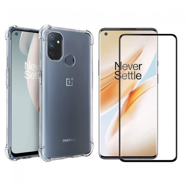 OnePlus Nord N100 Shockproof Gorilla TPU Case Cover and 3D Screen Protector by Margoun
