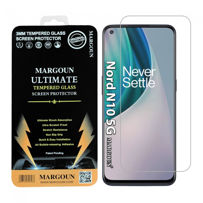 OnePlus Nord N10 5G Tempered Screen Protector Ultimate Glass by Margoun - Clear