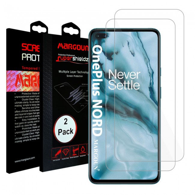 2Pack OnePlus Nord Clear Screen Protector Super Shieldz - Margoun
