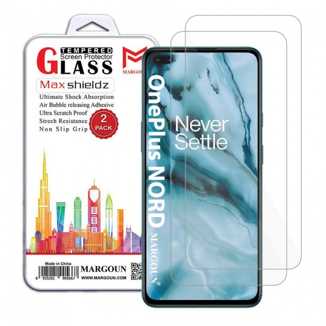 2Pack OnePlus Nord Clear Screen Protector Max Shieldz - Margoun