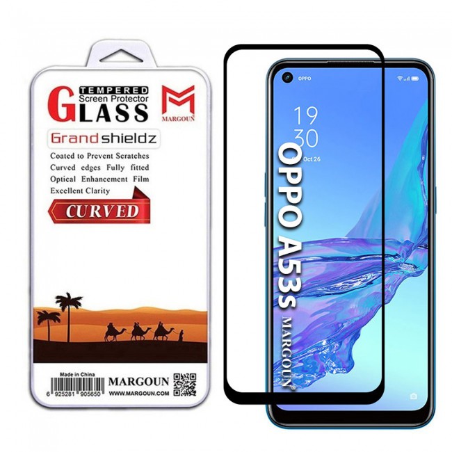 Oppo A53s Tempered Glass 3D Grand Shieldz by Margoun - Side Black