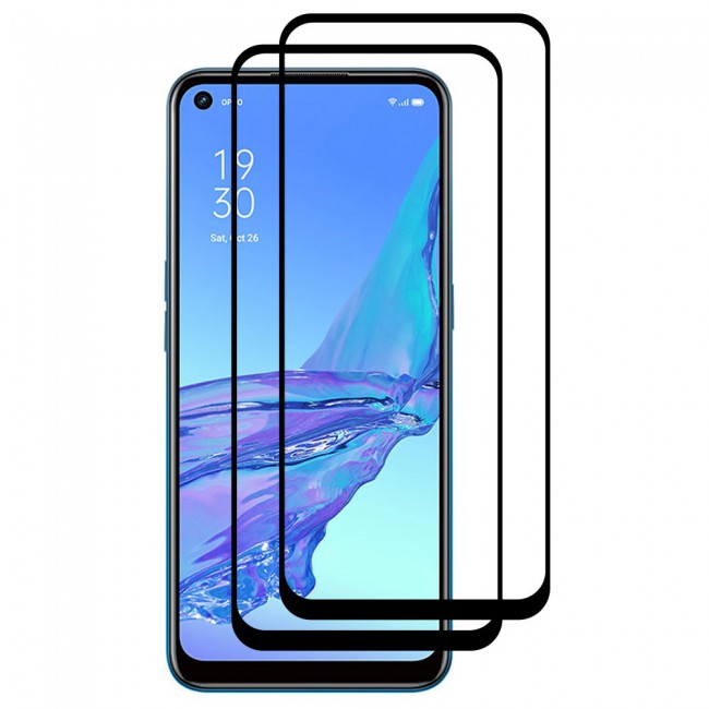 Oppo A53s Tempered Glass 3D 2Pack Super Shieldz by Margoun - Side Black