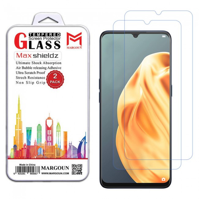 Oppo A91 Tempered Glass 2Pack Max Shieldz Margoun - Clear