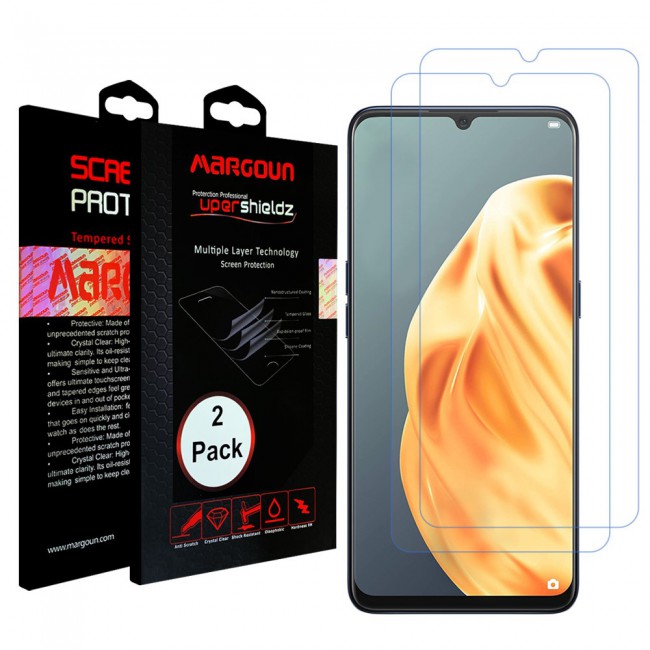 Oppo A91 Tempered Glass 2 Pack Super Shieldz by Margoun - Clear