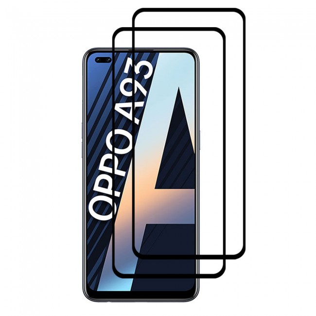 Oppo A93 Tempered Glass 3D 2Pack Super Shieldz by Margoun - Side Black