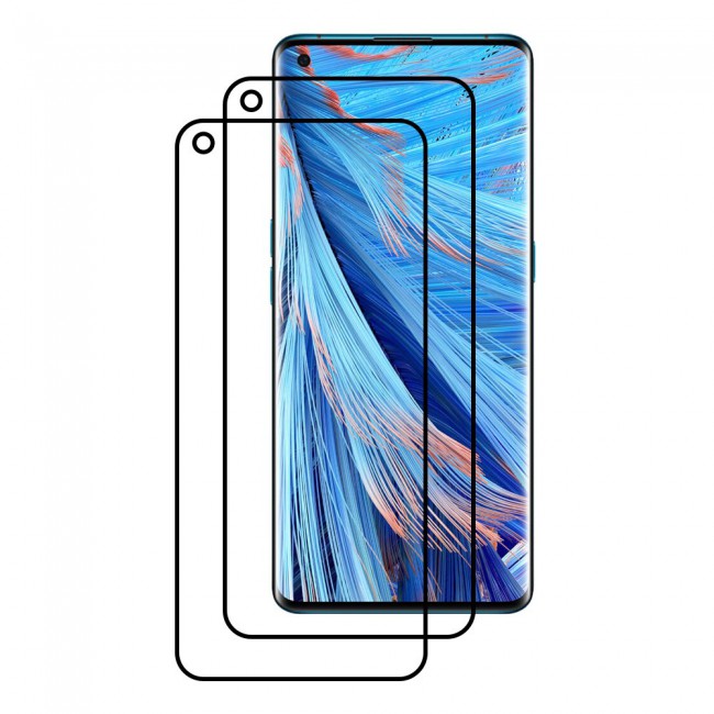 Oppo Find X2 Pro Tempered 9D Glass 2-Pack Super Shieldz Margoun- Black Frame