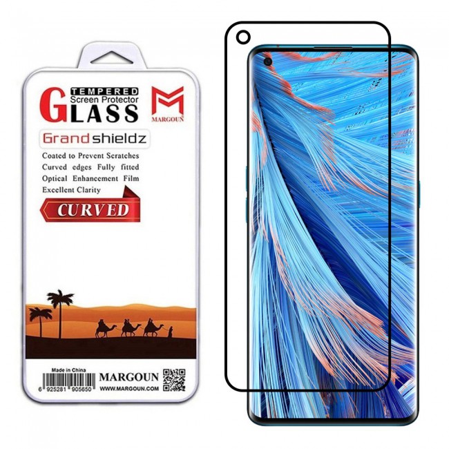 Oppo Find X2 Pro Tempered Glass 9D Grand Shieldz Margoun - Black Frame