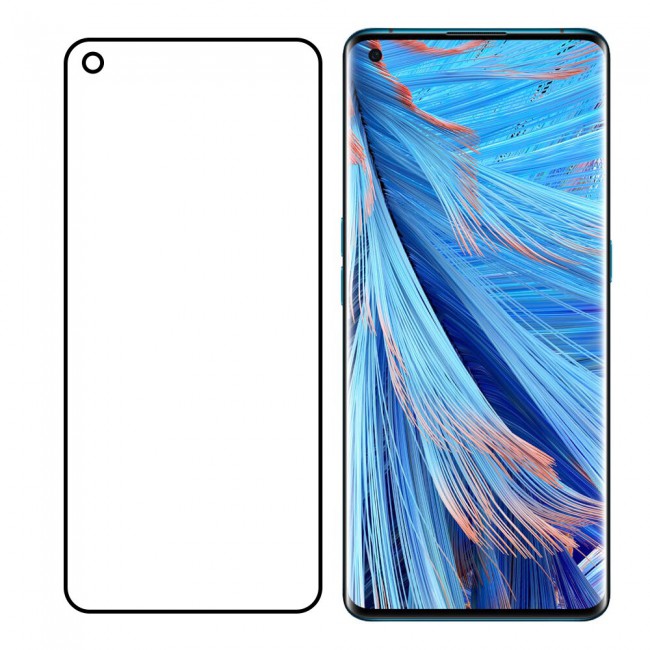 Oppo Find X2 Pro Tempered Glass 9D Grand Shieldz Margoun - Black Frame