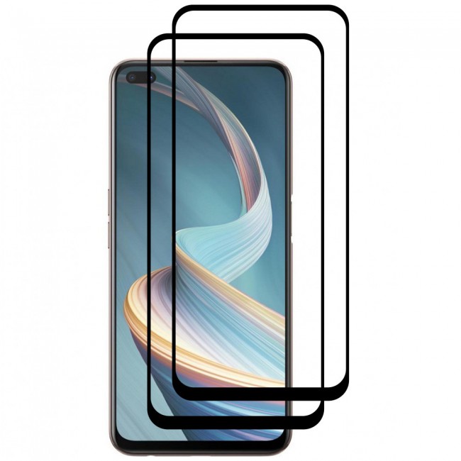 Oppo Reno 4 Lite Tempered Glass 9D 2Pack Super Shieldz by Margoun - Side Black