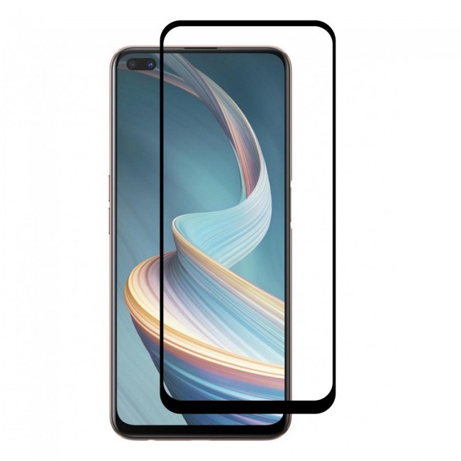 Oppo Reno 4 Lite Tempered Glass 9D Grand Shieldz by Margoun - Side Black