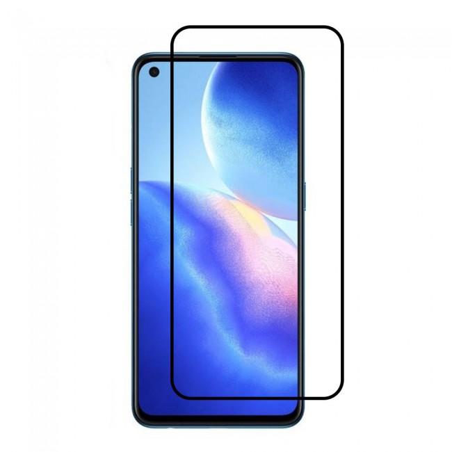 Oppo Reno 5 5G Glass 3D Tempered Screen Protector Ultimate by Margoun - Side Black