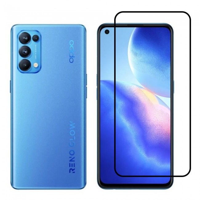 Oppo Reno 5 5G Glass 3D Tempered Screen Protector Grand Shieldz by Margoun - Side Black