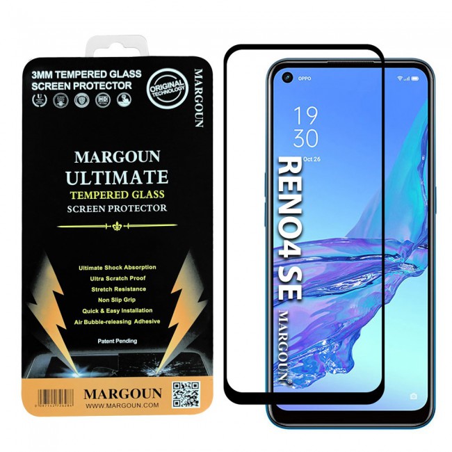 Oppo Reno4 SE Tempered Glass 9D Ultimate by Margoun - Side Black