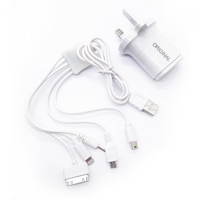 Original IQ Series DKK-3 2000mAh 6 in 1 Travel Charger – White