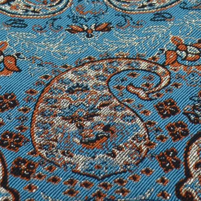 Margoun Persian Handmade Table Cloth with Traditional Pattern - Blue
