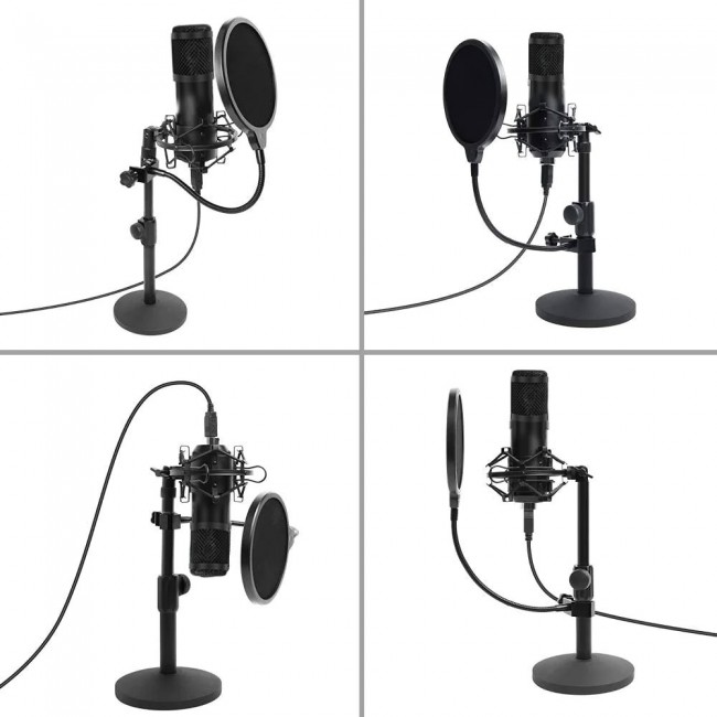 MARGOUN Condenser Podcast PC Microphone Kit with Filter