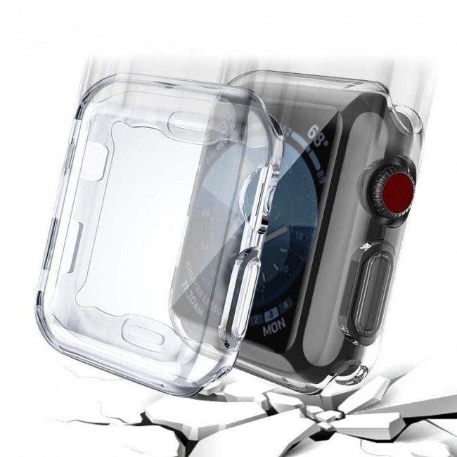 Margoun Protective TPU Case Cover and 3D Screen Protector for Apple Watch 44mm