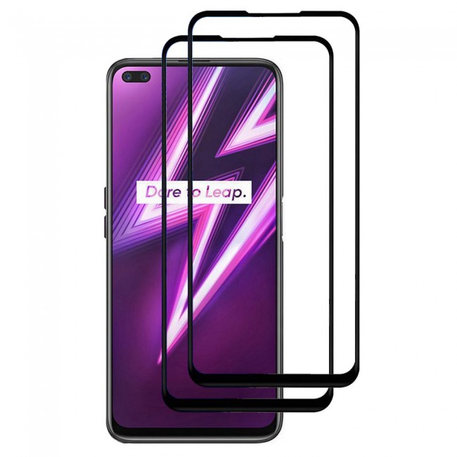 Realme 6 Pro 2Pack Full Glue 3D Tempered Glass Screen Protector Super Shieldz Margoun – Black Edge