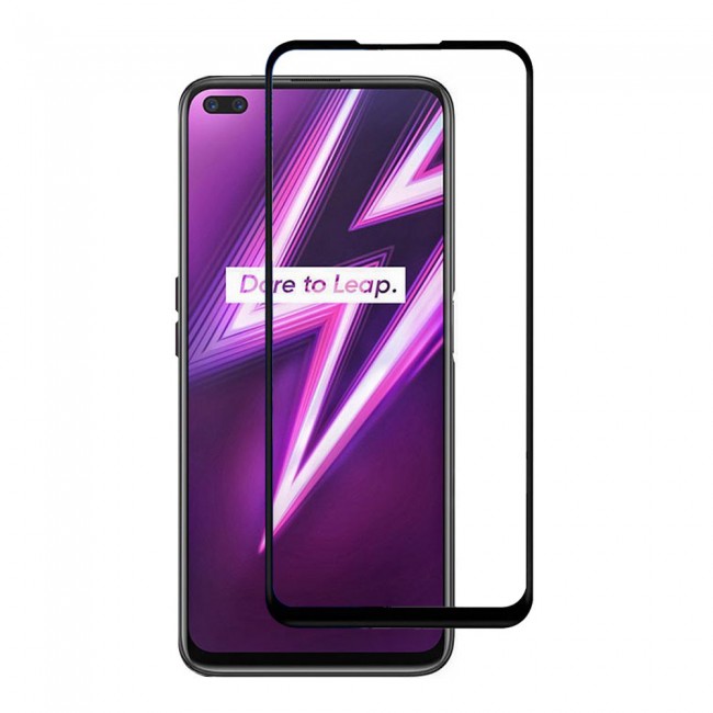 Realme 6 Pro Full Glue 3D Tempered Glass Screen Protector Grand Shieldz Margoun – Black Edge