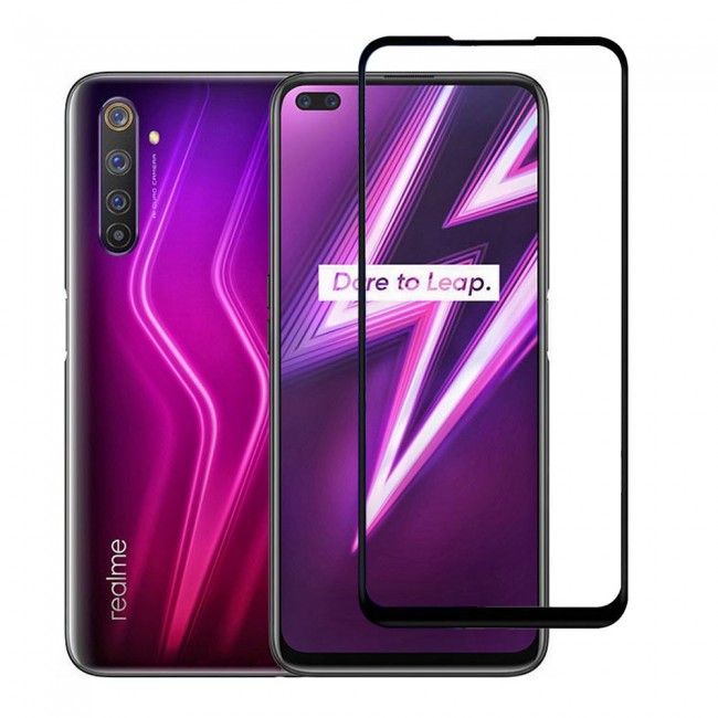 Realme 6 Pro Full Glue 3D Tempered Glass Screen Protector Grand Shieldz Margoun – Black Edge
