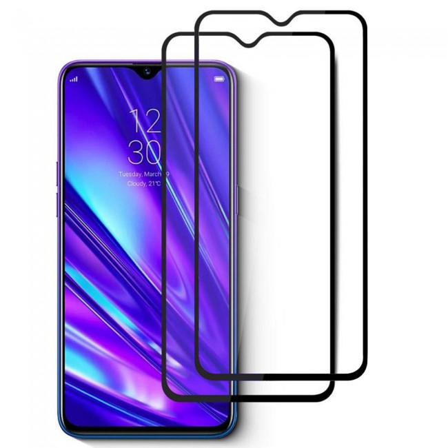 Realme C11 2Pack Full Glue 3D Tempered Glass Screen Protector Super Shieldz Margoun – Black Edge