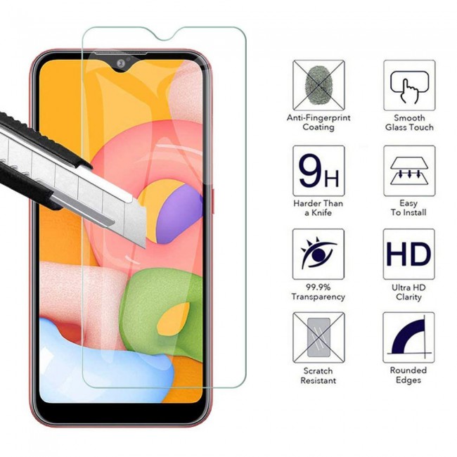 Samsung Galaxy A01 Tempered Glass Ultimate by Margoun - Clear