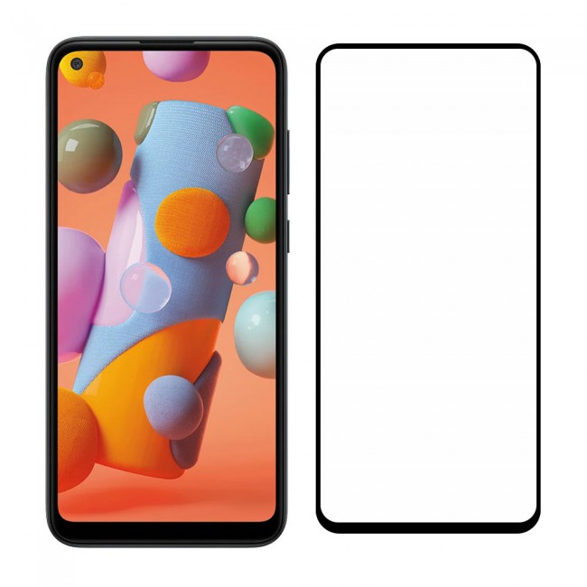 Samsung Galaxy A11 Tempered Glass 3D Ultimate Margoun - Black Frame