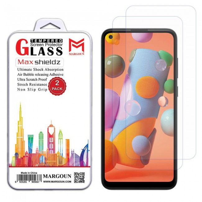 Samsung Galaxy A21 Tempered Glass 2Pack Max Shieldz Margoun - Clear