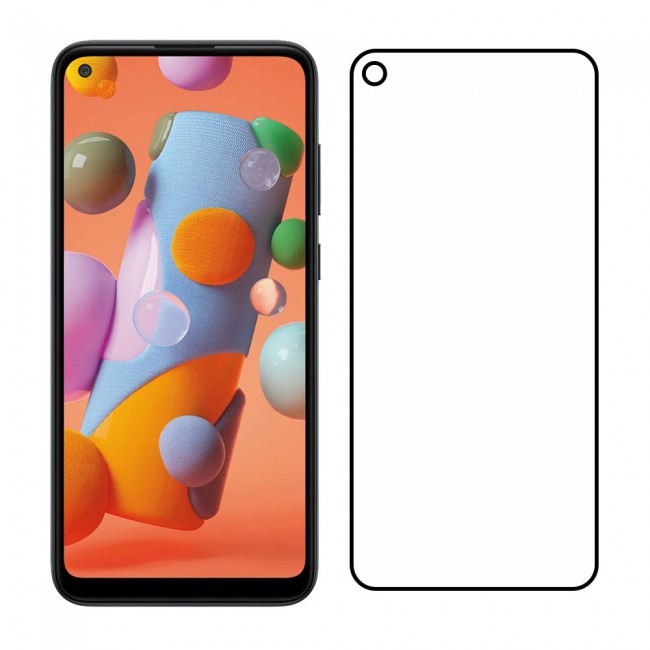 Samsung Galaxy A21 Tempered Glass 9D Ultimate Margoun - Black Frame
