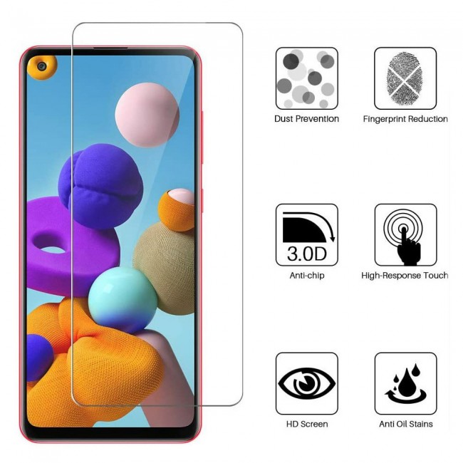 Samsung Galaxy A21s Clear Screen Protector Glass Ultimate by Margoun