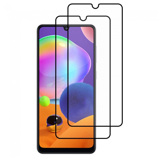 Samsung Galaxy A31 9D Tempered Glass 2-Pack Super Shieldz Margoun- Black Frame