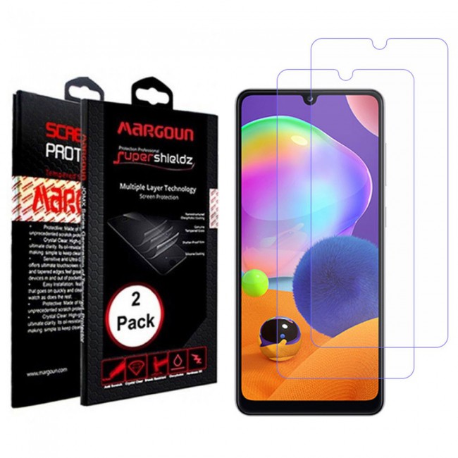 Samsung Galaxy A31 Screen Protector 2-Pack Super Sheildz Margoun - Clear