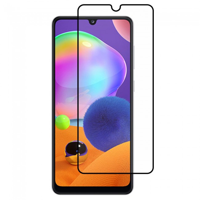 Samsung Galaxy A31 Tempered Glass 9D Grand Shieldz Margoun - Black Frame