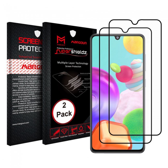 Samsung Galaxy A41 9D Tempered Glass 2-Pack Super Shieldz Margoun- Black Frame
