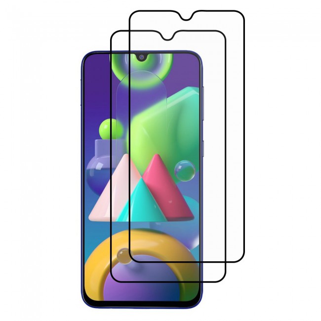 Samsung Galaxy A50s 3D Tempered Glass 2-Pack Super Shieldz Margoun- Black Frame