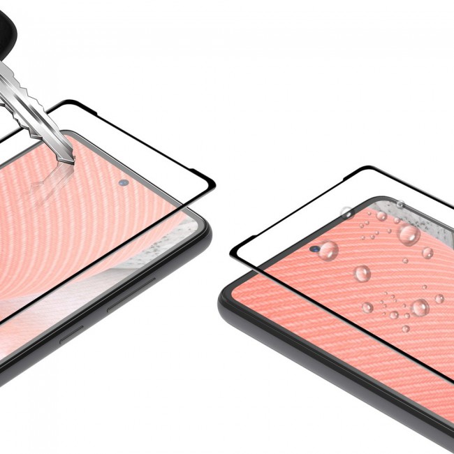 Samsung Galaxy A52 A52 5G Tempered 3D Screen Protector Grand Shieldz by Margoun - Black Edge