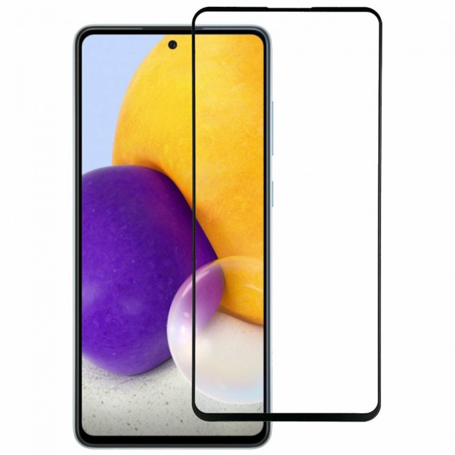 Samsung Galaxy A52 A52 5G Tempered 3D Screen Protector Grand Shieldz by Margoun - Black Edge