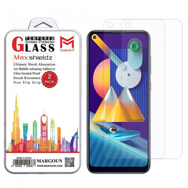 Samsung Galaxy M11 Screen Protector 2-Pack Max Shieldz Margoun - Clear
