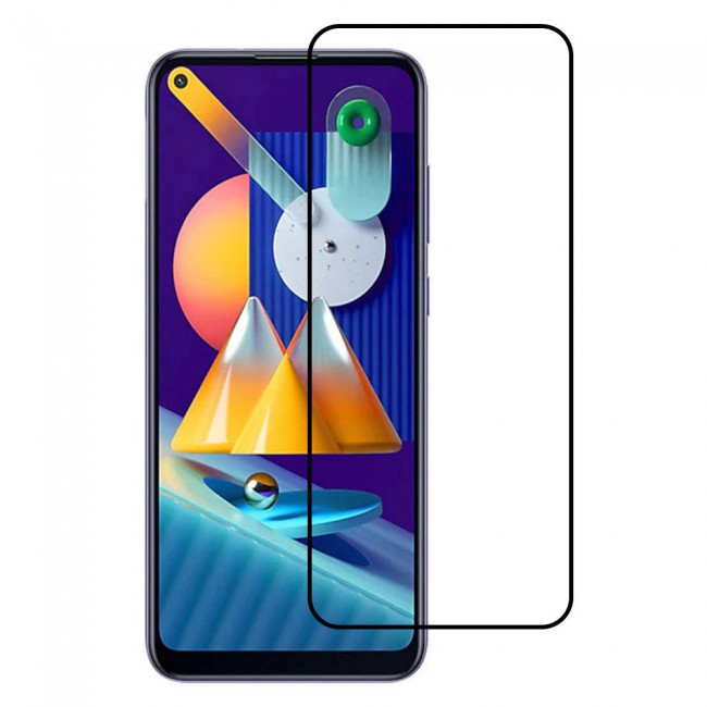Samsung Galaxy M11 Tempered Glass 9D Grand Shieldz Margoun - Black Frame
