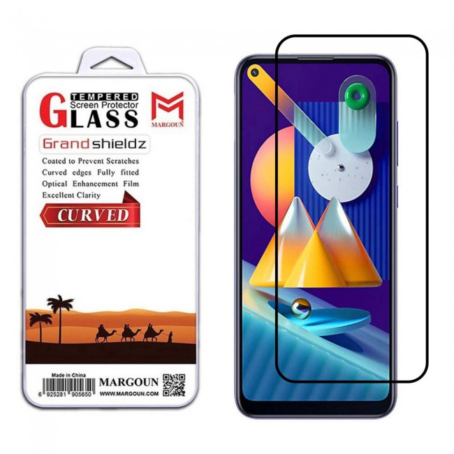Samsung Galaxy M11 Tempered Glass 9D Grand Shieldz Margoun - Black Frame