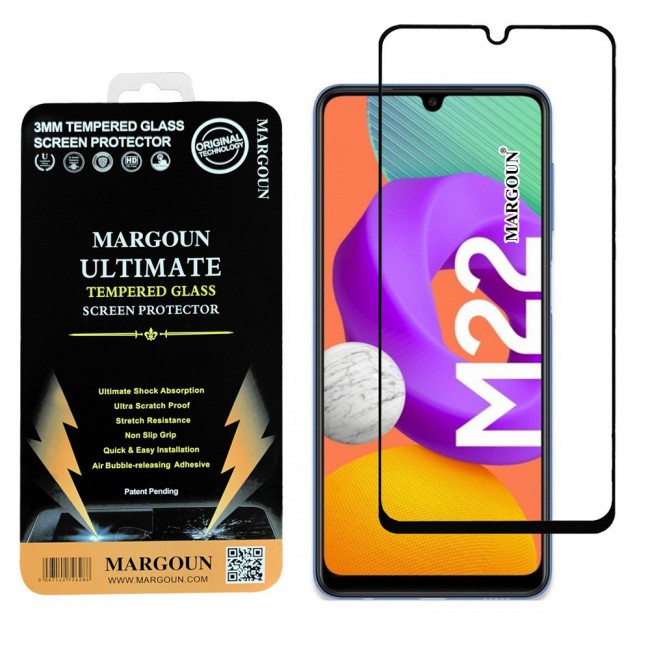 Samsung Galaxy M22 Glass 3D Tempered Screen Protector Ultimate by Margoun