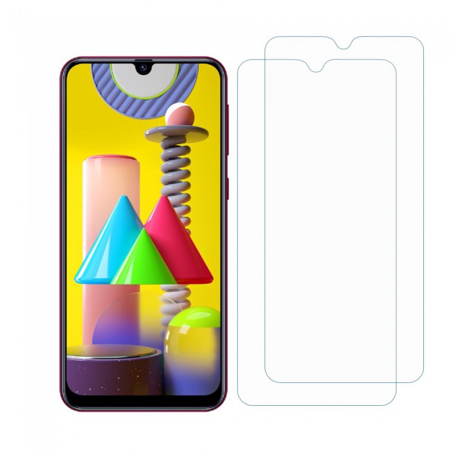 Samsung Galaxy M31 Tempered Glass 2 Pack Super Shieldz by Margoun - Clear