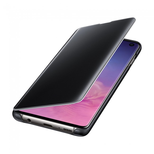Samsung Galaxy S10 Clear View Flip Case Cover - Black
