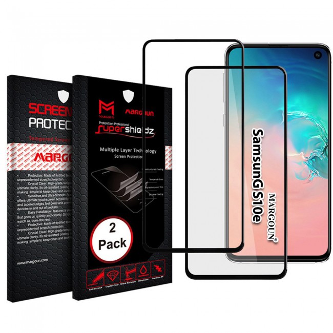 Samsung Galaxy S10e Screen Protector 3D Glass 2-Pack Super Shieldz by Margoun