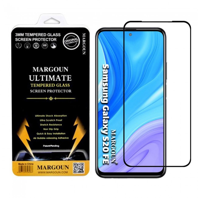 Samsung Galaxy S20 FE and S20 FE 5G Glass 3D Tempered Screen Protector Ultimate by Margoun - Black Edge