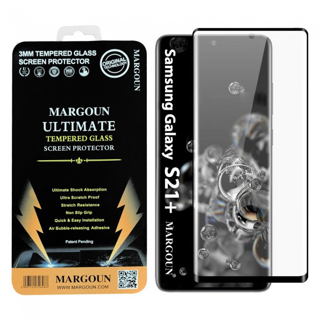Samsung Galaxy S21 Plus Glass 3D Tempered Screen Protector Ultimate by Margoun - Black Edge