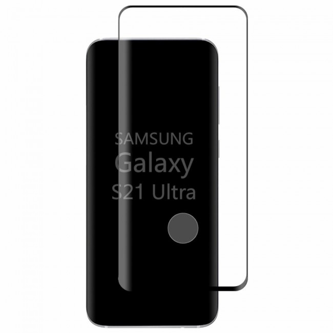Samsung Galaxy S21 Ultra 5G 2-Pack 3D Screen Protector Super Shieldz by Margoun - Black Edge