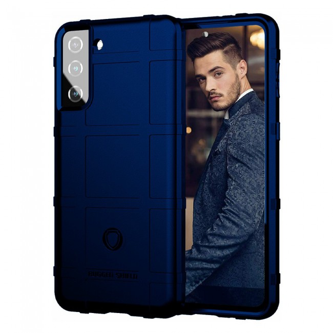 Samsung Galaxy S21 Rugged Shield Case By Margoun - Dark Blue 