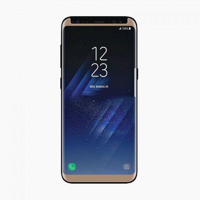 Samsung Galaxy S8 Plus Soft 3D Curved Screen Protector 2Pack Super Shieldz by Margoun - Gold